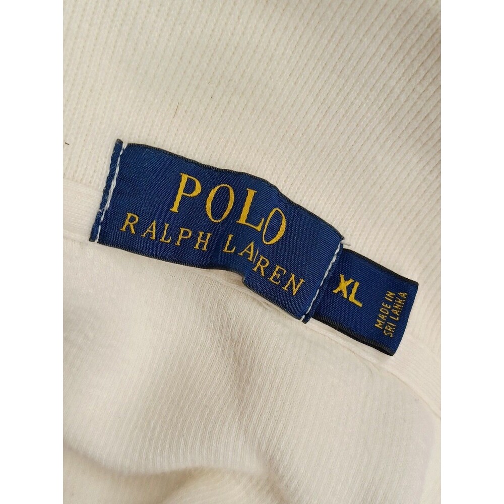 Polo Ralph Lauren Ivory Pullover Zip Henley Mens XL - Picture 9 of 11